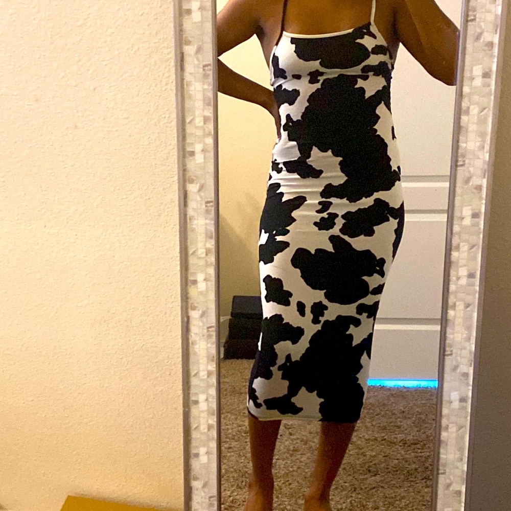 Cow print dress